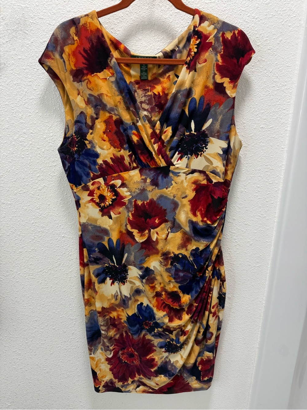 Lauren Ralph Lauren Floral Sheath Mulitcolor Pullover Casual Dress Sz(16) - Picture 2 of 6